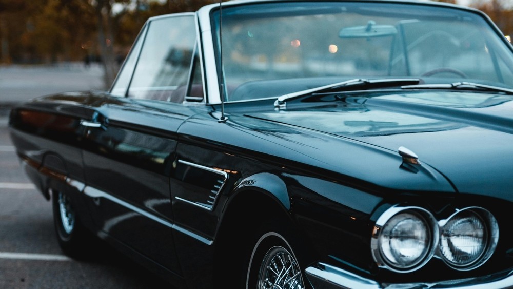 Black classic car