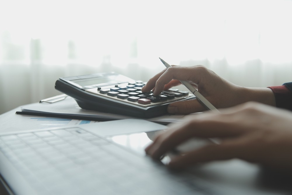 Using a calculator on a document