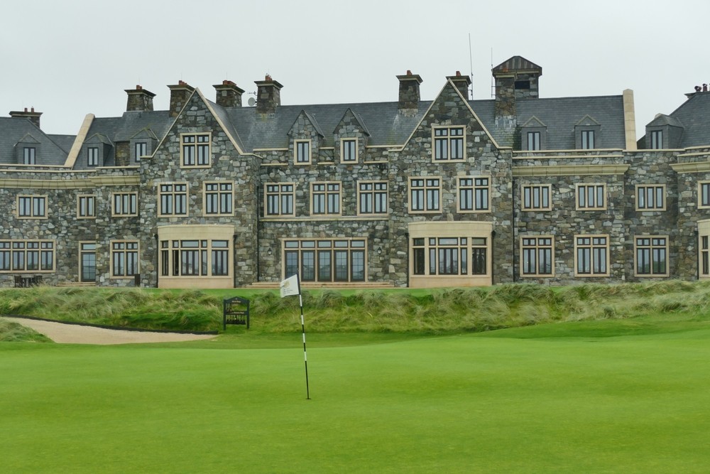 golf clubhouse with golf course in front