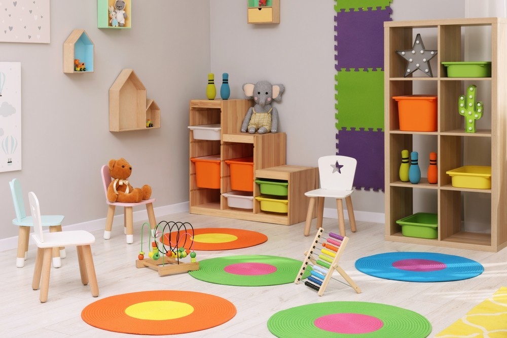 A decorated nursery that is empty