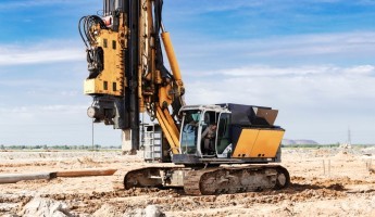 drilling machine in a construction site