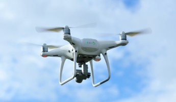 A drone in the sky