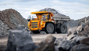 dump truck in a construction site