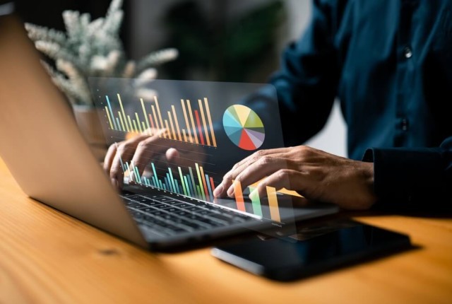 Finance laptop