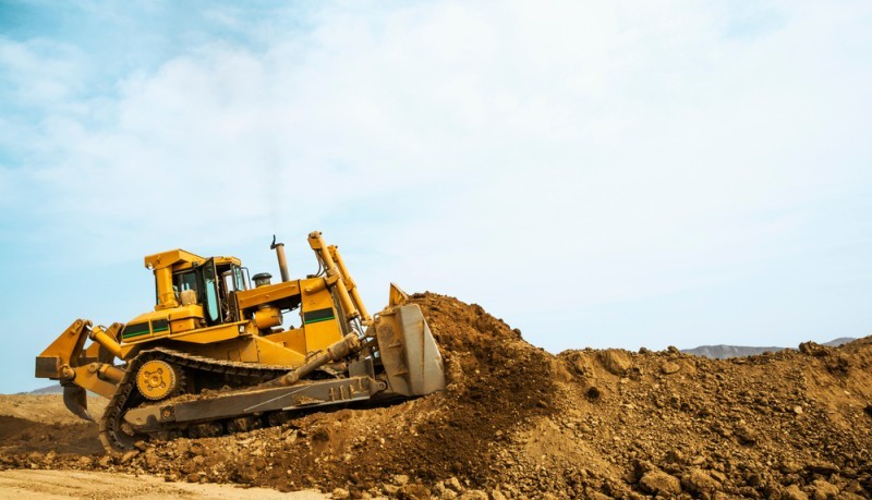 bulldozer digging