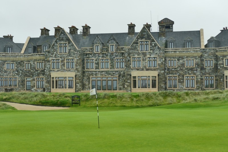 golf clubhouse with golf course in front