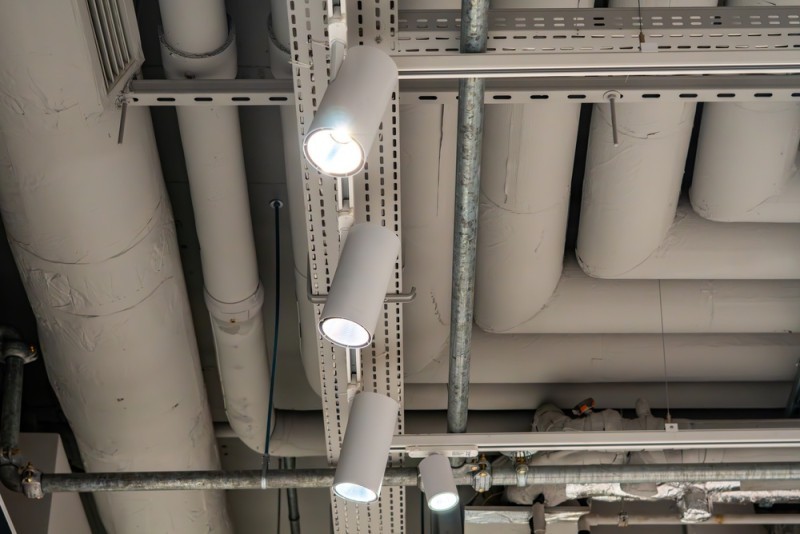 led lighting in an office