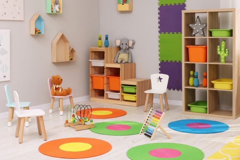A decorated nursery that is empty
